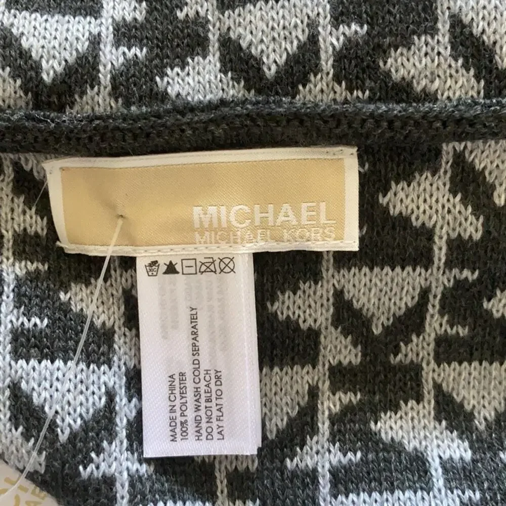 Michael Michael Kors Reversible Signature Logo Knit Infinity Scarf